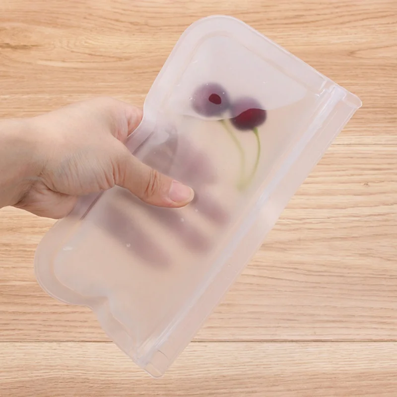 Силиконовые Еда сумка для хранения герметичные контейнеры многоразовый стоьте вверх Ziplock мешок ноль по переработке вторичного Органайзер свежий Еда сумка
