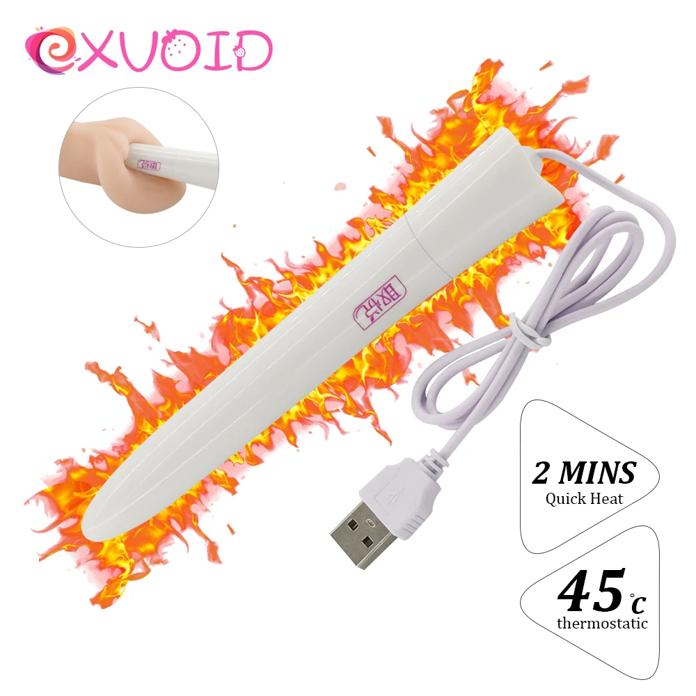 Теплая вагинальная палочка EXVOID с подогревом по USB для взрослых секс-игрушки пар |