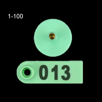 

2020 New 100PCS Digital Number Livestock Cow Cattle Ear Tag Animal Ear Tag Applicator