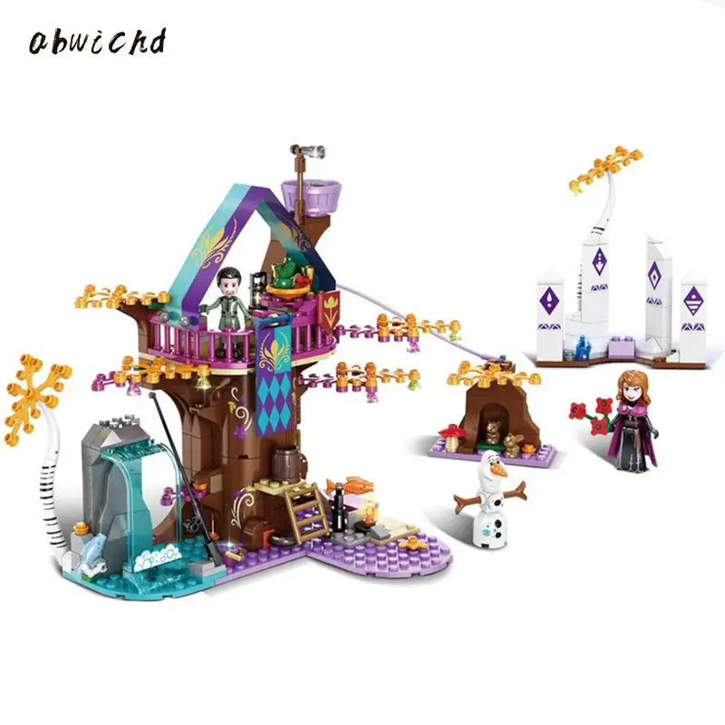 

378PCS Friends Magic Snow Princess Tree House Building Bricks Figure DIY Toys Compatible Legoinglys Girls Friends For Children