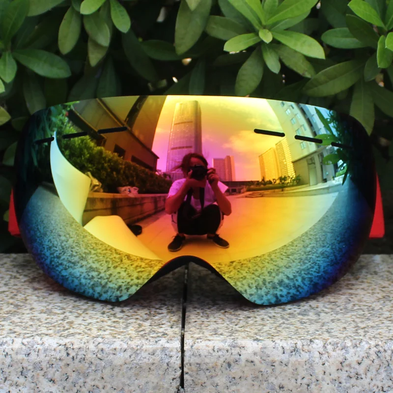 UV400 Anti-fog Double Layers Ski Goggles Lens Ski Mask Glasses Skiing Snow Snowboard Eyewear Mirror Polarize Goggles for Adults 3