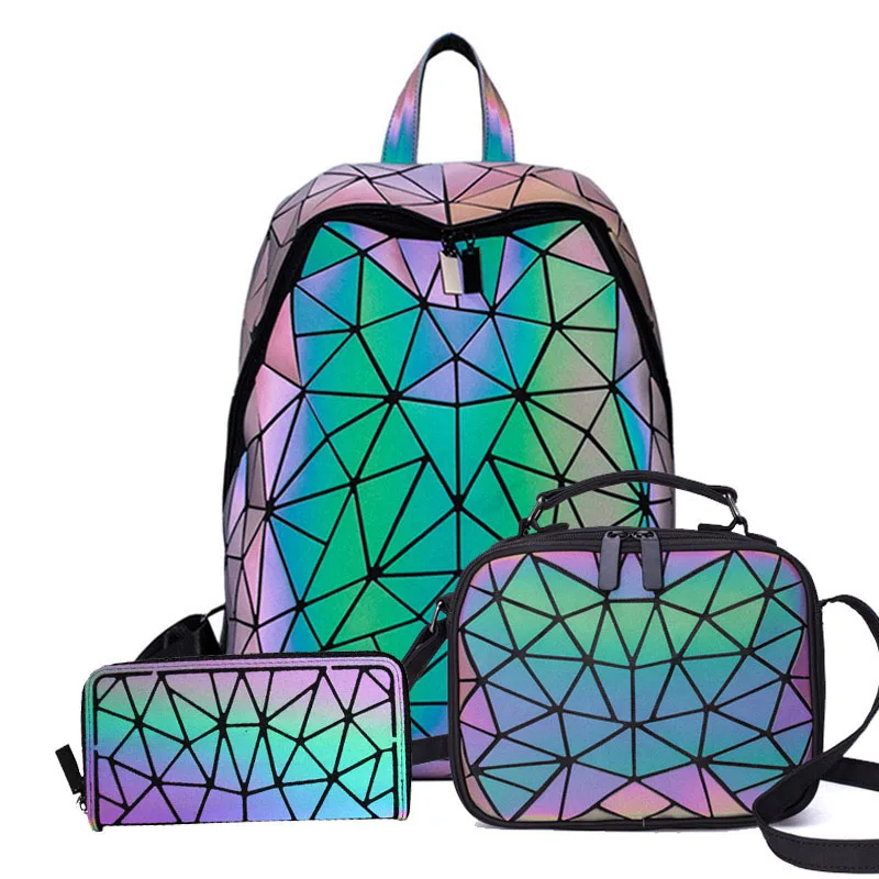 Buy Batcat™ Holographic Luminous Backpacks Reflective Bag & school bag  Luminesk Irredescent Rucksack (multi) at Amazon.in