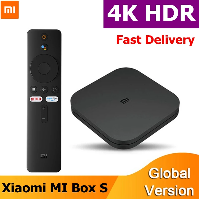 Глобальный Xiaomi Mi TV Box S глобальная версия 4K HDR HD Android 9 0 2G 8G Wi-Fi Google Cast Netflix Smart 4 Media Player