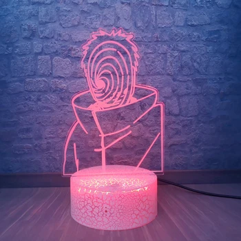

Anime Naruto Figure Obito Uchiha 3d Led Night Light for Kids Bedroom Decorative Nightlight Best Gift for Child Room Table Lamp