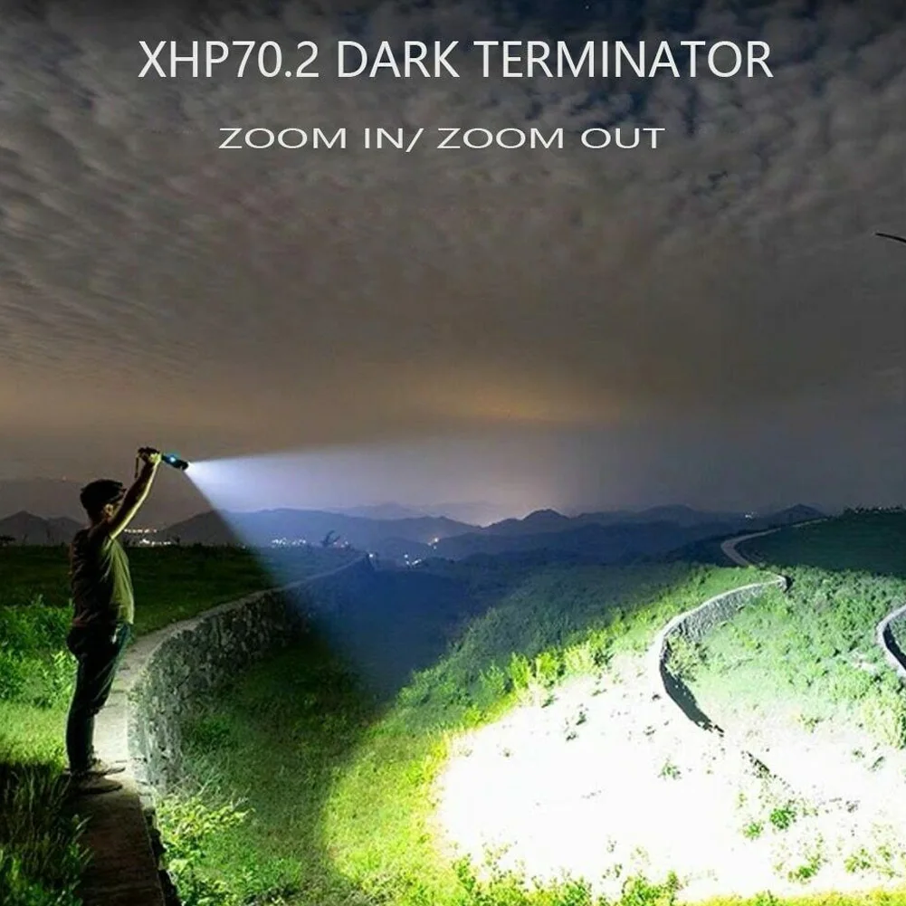 120000 лм мощный светодиодный фонарик USB Zoom факел аккумулятор из алюминиевого сплава индикатор JFlyer