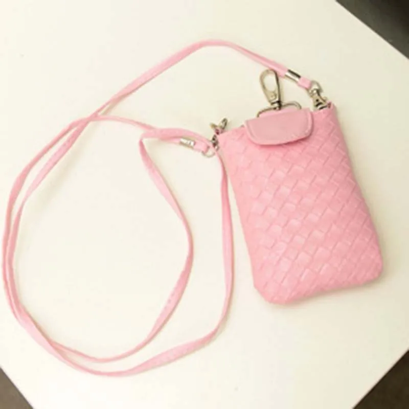 

new women crossbody bag shoulder bags clutch bag thin belt coin purse fashion plait phone bag magnetic buckle metal button