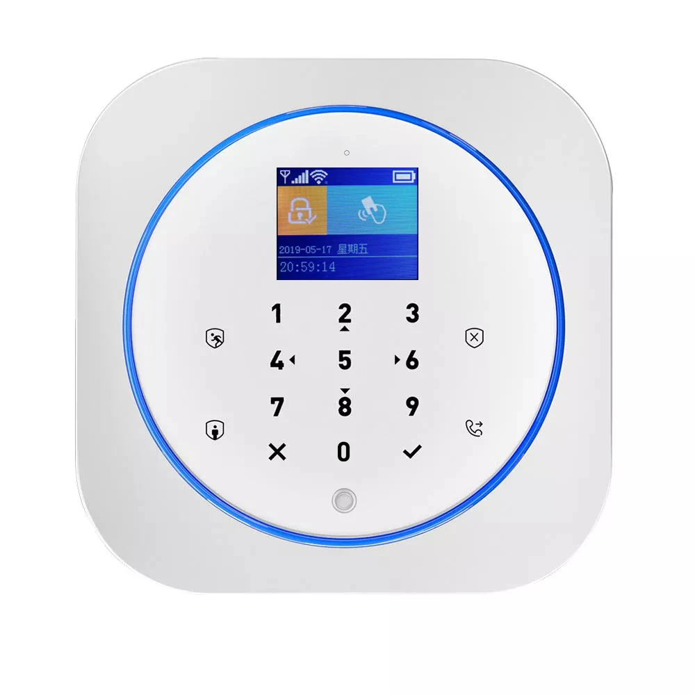 WIFI Wireless Smart Home Security Alarm System with Full Touch Host Alarm Tuya APP Control SMS Alarm