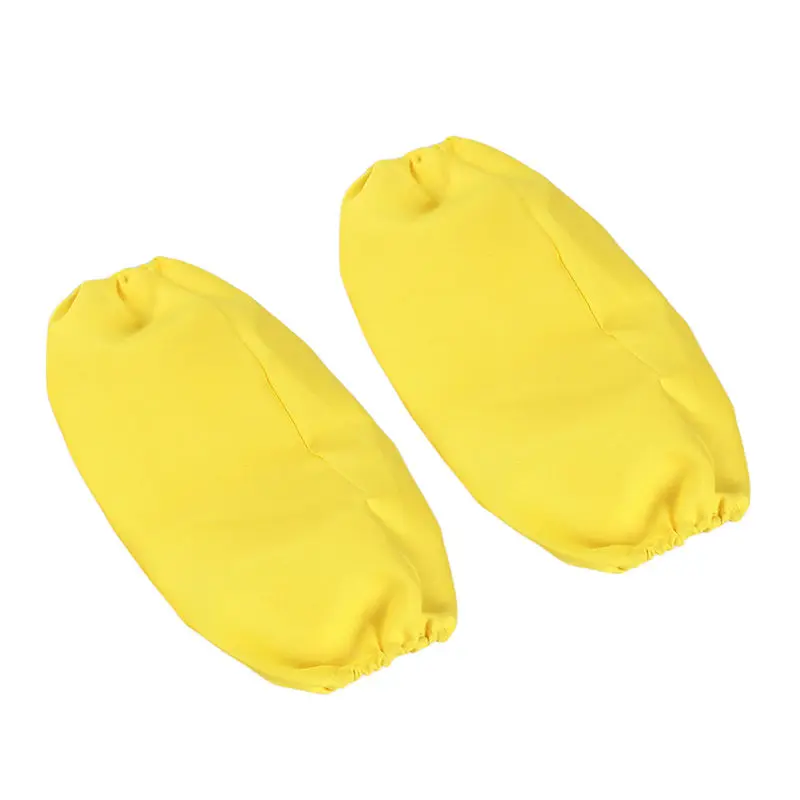 yellow Нарукавники из полиэстера для дома, кухни, для приготовления пищи, водонепроницаемые, маслостойкие рукава с эластичной линией, манжеты, аксессуары для уборки - Цвет: yellow
