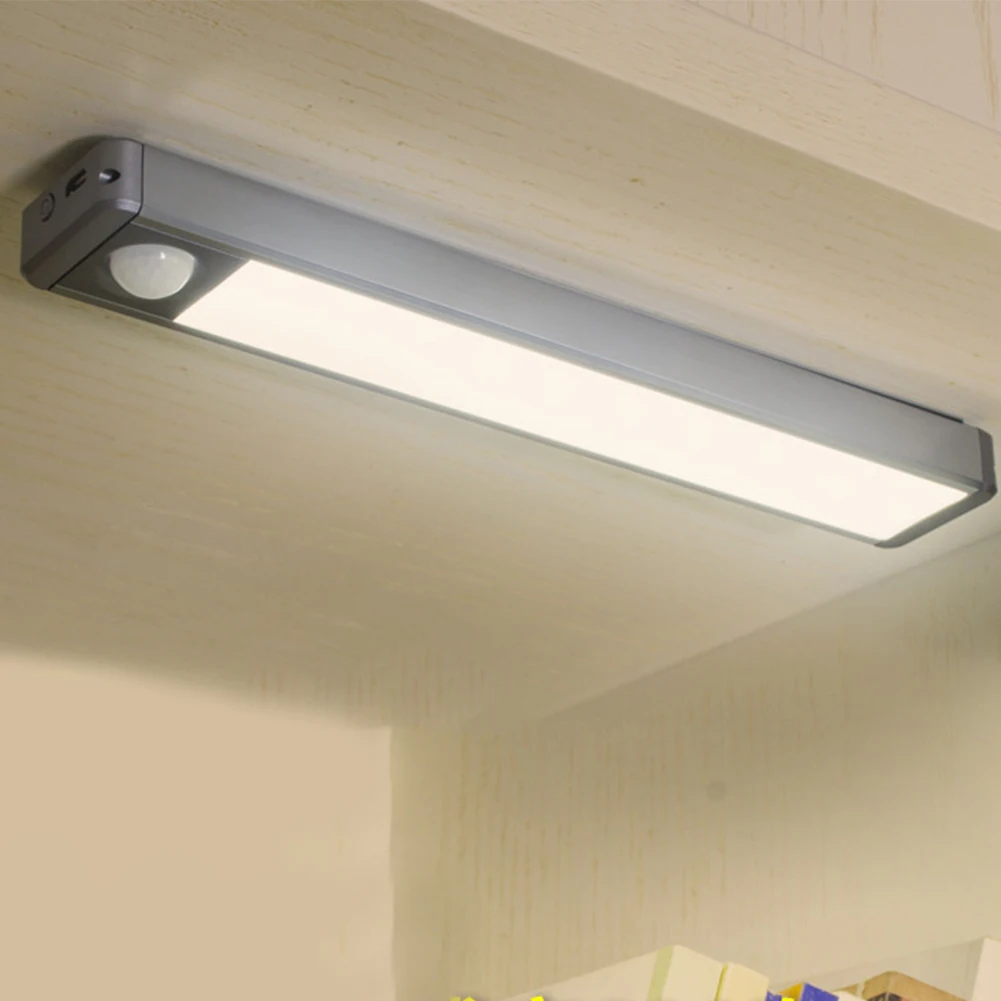 cheap 33 LED Motion Sensor Kitchen Wireless Magnetic Stick Closet Light Automatically Stairs USB Rechargeable Wardrobe Cabinet Lamp