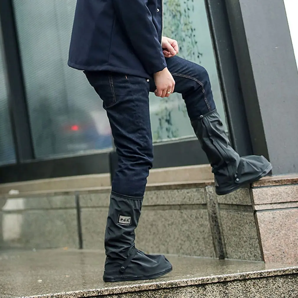 Водонепроницаемые бахилы, водонепроницаемые Многоразовые мотоциклетные велосипедные сапоги, дождевые бахилы с релекторами
