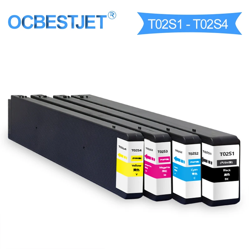 T02S1 Compatible Ink Cartridge For Epson WorkForce Enterprise WF-C20750 Printer Full With Pigment Ink (4 color optional)