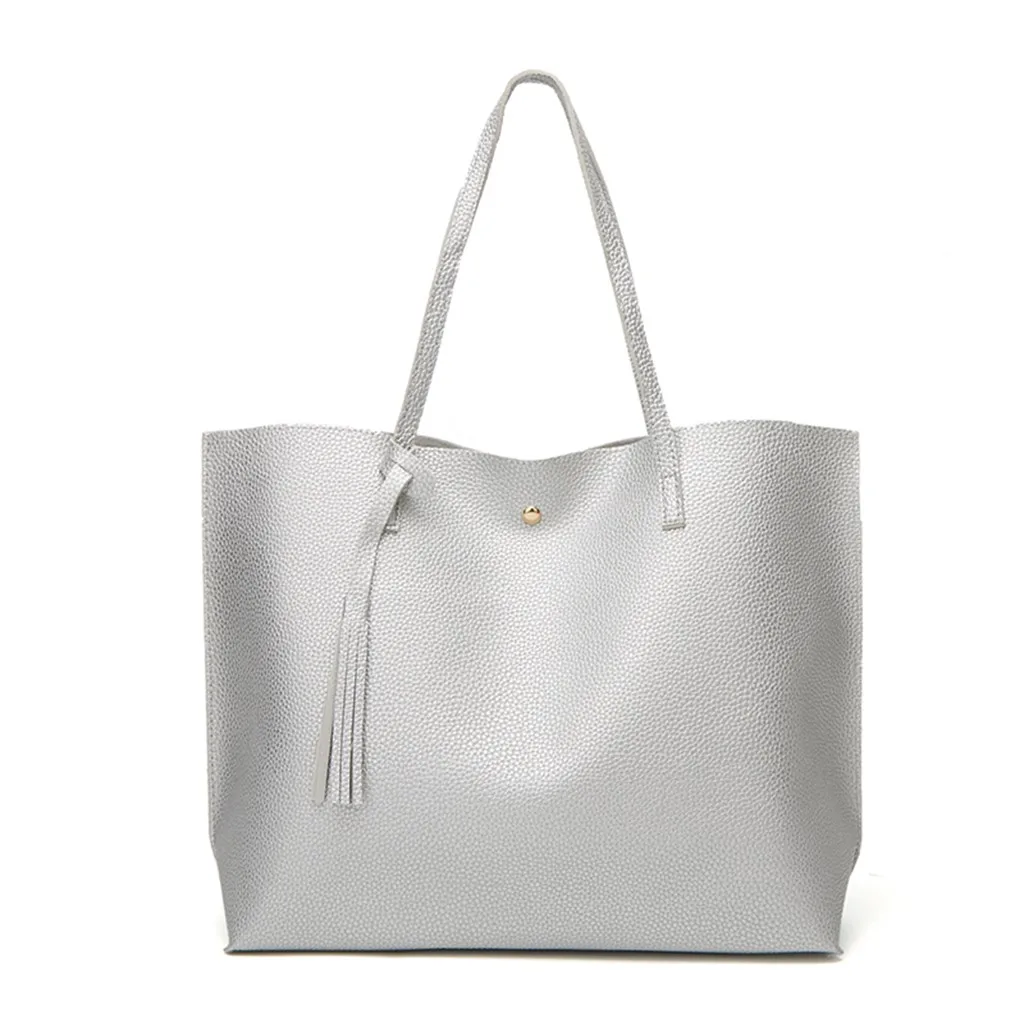 5# модная женская сумка кожаные сумки PU Сумка женская бахрома твердая большая емкость хозяйственная сумка через плечо сумки