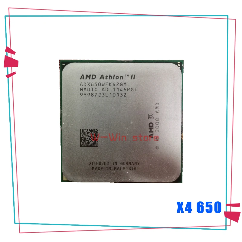 

AMD Athlon II X4 650 3.2 GHz Duad-Core CPU Processor X4-650 ADX650WFK42GM Socket AM3 Sell X4 630/X4 635/X4 640/X4 645