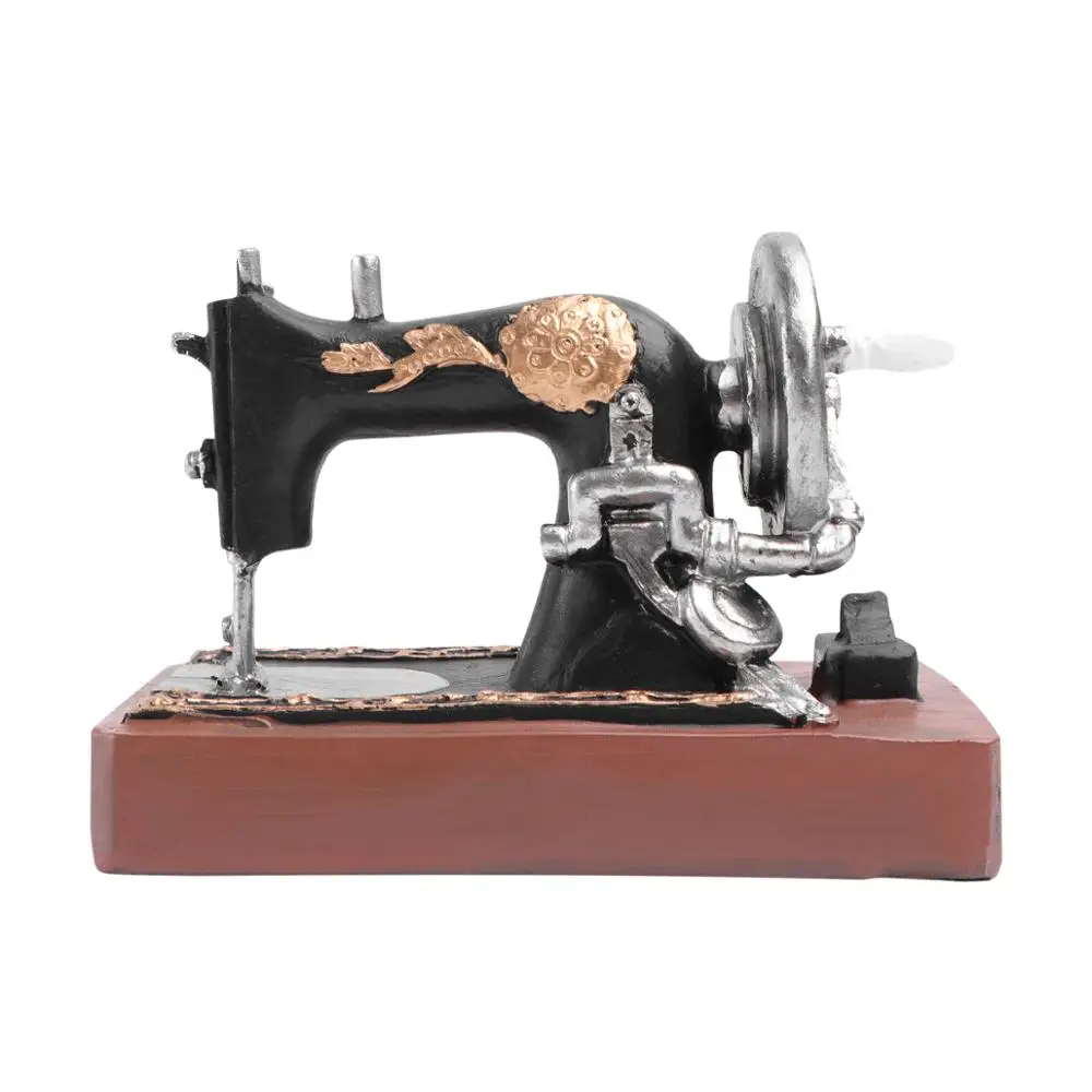 Creative Old Style Vintage Sewing Machine Model Resin Desktop 