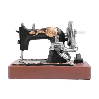 

Creative Old Style Vintage Sewing Machine Model Resin Desktop Display Figurines Decoration Crafts Ornament for Office Home