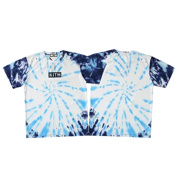 

2020ss KITH T Shirt white bule Tie dyeing Men Women Best Quality Summer Style Short Sleeve Kith Top Tees fashion KITH T shirt