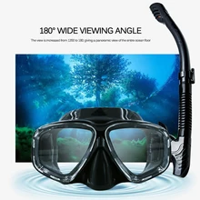 Scuba Diving Mask Silicone Mask Snorkel Anti-Fog Diving Mask Snorkel Full Dry Tube Professional Underwater Swim Equipment Sale
