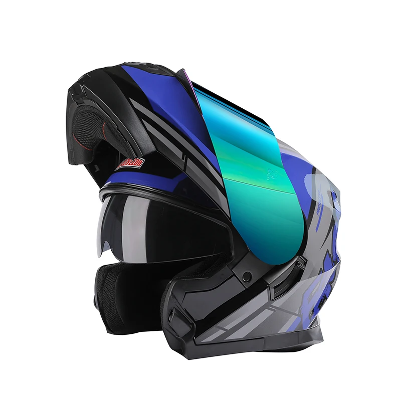 

DOT ABS Winter Warm Unisex Racing Motocross Modular Dual Lens Motorcycle Helmet Full Face Safe Flip Up Cascos Para Moto
