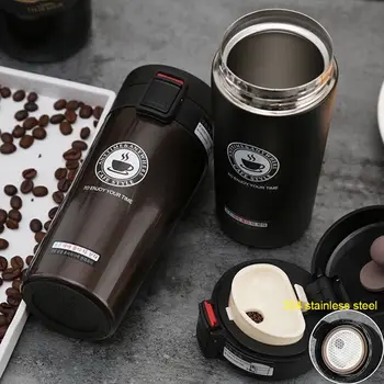 

Portable Travel Coffee Mug Vacuum Flask Thermo Water Bottle Car Mug Thermocup Stainless Steel Thermos Tumbler Cup 380ml