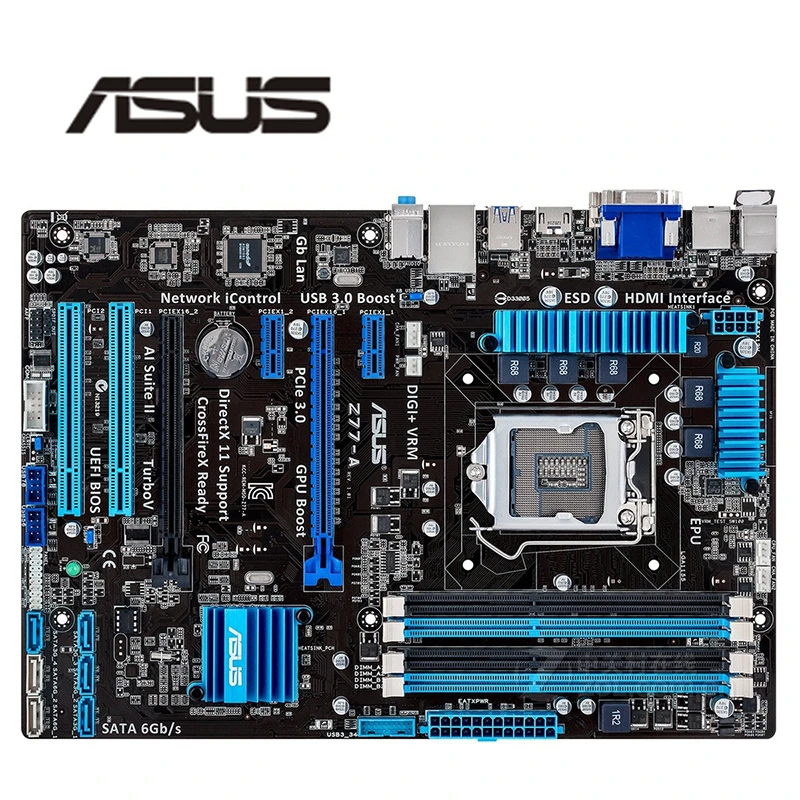 Socket Lga 1155 Pci E 3 0 Usb3 0 Sata3 0 For Asus Z77 A Desktop Motherboard Z77 Ddr3 Used Mainboard Motherboards Aliexpress