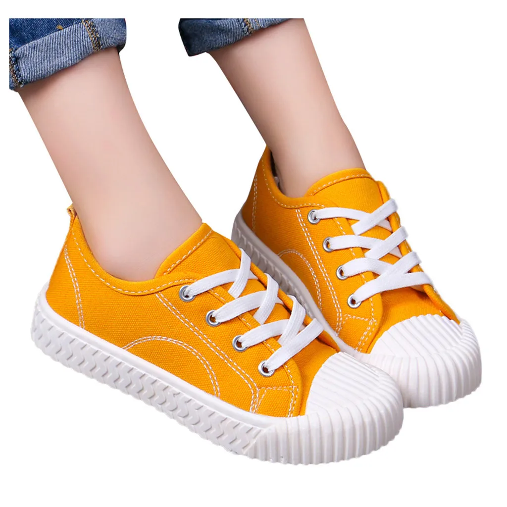 Toddler Infant kids shoes Boys Girls Baby Shoes Solid Flat Canvas Sneakers Footwear chaussures enfant fille детская обувь#B40