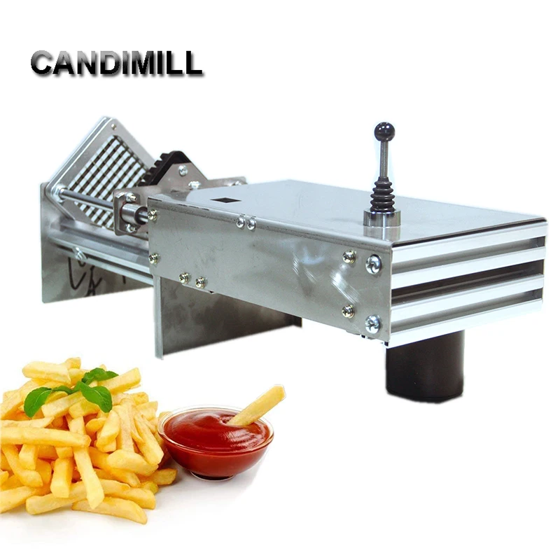 CANDIMILL Electric Potato Chips Making Machine French Fries Slicer Commercial Stainless Steel Carrots Cucumbers Potato Cutter