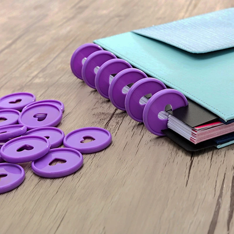 100 шт твердое сердце связующего кольца для ноутбуков 24 мм Diy Happy Planner диски