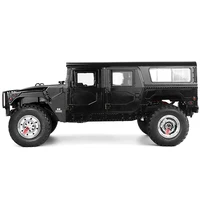 1/10 US American Hummer H1 Alloy Car Civilian Military 4WD 16CH RC Truck Upgrade With Sound and Light KEYIGE HG-P415 2