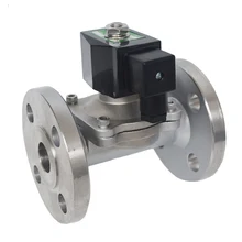 2W Серия 1 дюйм нержавеющая сталь 304 ASME B16.5 фланцевый электромагнитный клапан, DC24V нормально закрытый