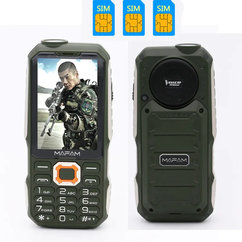

New Style M3 High Power Box Elder's Mobile Phone Multi-Card with Triple Protection Outdoor Non-Smart Feature Phone Big Horn