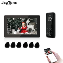 

Jeatone Wireless Smart WiFi Video Intercom for Home 1080P Full Touch Screen Video Doorbell Support RFID Card Password Unlock