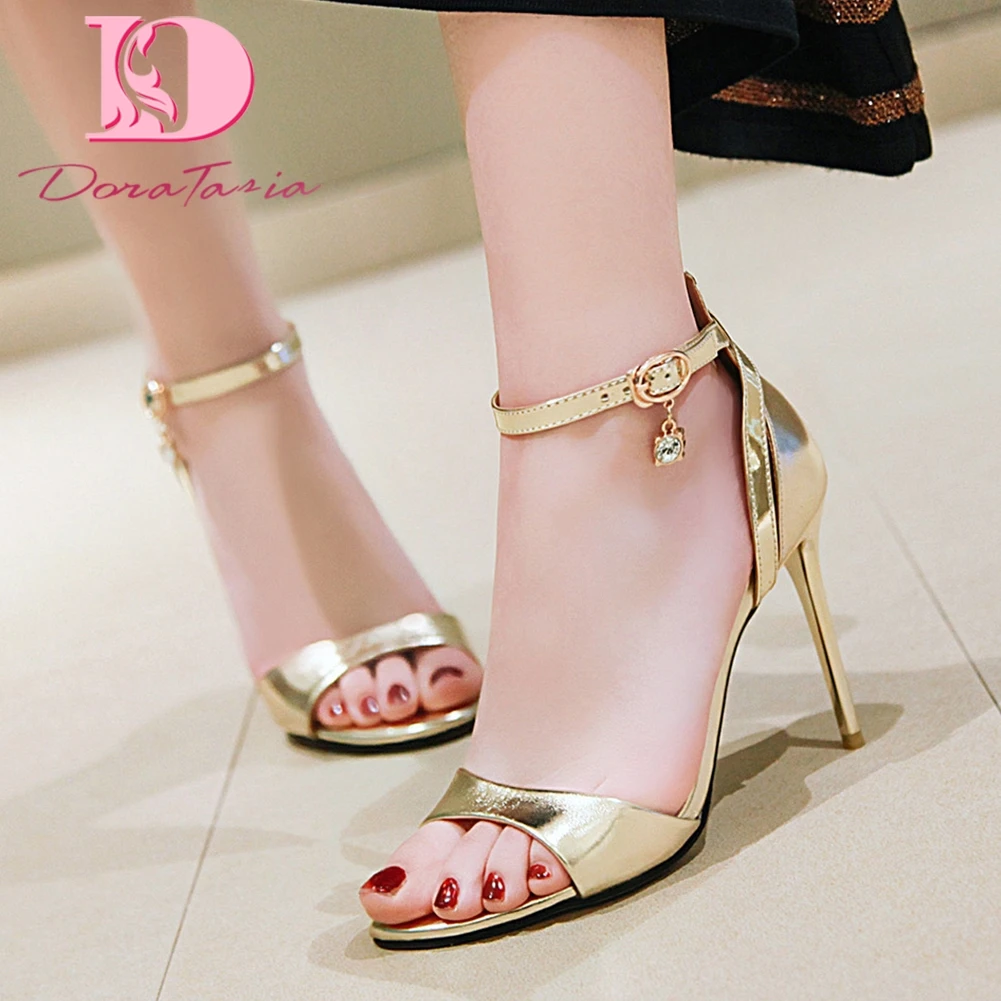 

Doratasia 2020 Wholesale Big Size 46 Thin High Heels Women Shoes Woman Sexy Summer Party Lady ankle-strap Sandals Female
