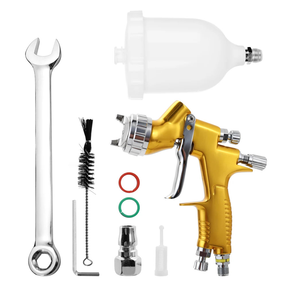 

Professional TTS Gravitation HVLP Airbrush Air Brush Sprayer Spray Machine Set Hand Manual Spraying Painting Tool with Vessel