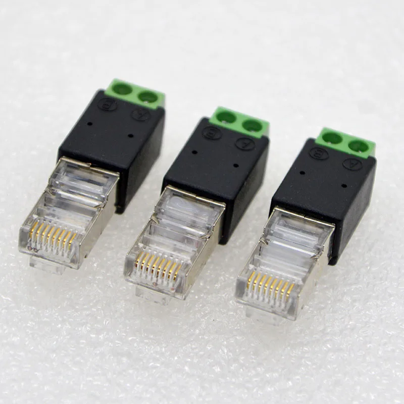 10 шт. Новый RJ45 разъем штекер в 2 Позиции клеммный блок кристаллическая головка 485