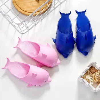 

Creative cartoon parent-child children's beach slippers summer bathroom cool soft cute Non-slip Pufferfish sandals