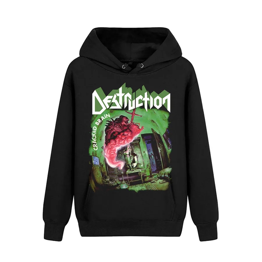 13 крутых дизайнов pollover Толстовка Destruction Rock черные красивые мягкие теплые толстовки Панк тяжелый thrash металлический sudadera флис