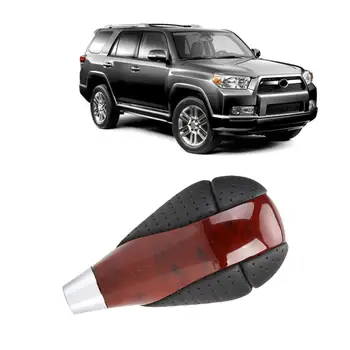 

C-310 Auto Black Faux Leather Gear Shift Knob Shifter Head Electroplating Carbon Fiber Gear Stick Level for Toyota for Lexus