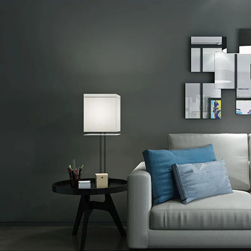 

Simple Charcoal Gray Pure Color Non Woven Wallpaper Home Decoration Wall Sticker Plain Living Room Bedroom TV Sofa background