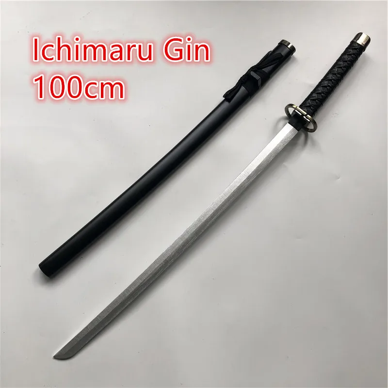 

cosplay Ichimaru Gin Aizen Sousuke Bleach 1:1 Kurosaki ichigo sword none moon Sword Role cosplay Bleach Wood Sword Weapon 100cm