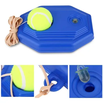 

Self-study Tennis Trainer Rebound Ball Baseboard Sport Sparring Device Blue