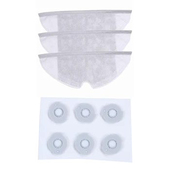 

9Pcs Fits for Xiaomi Vacuum Cleaner Generation 2 Spare Parts: 6Pcs Water Tank Filter & 3Pcs Mop Cloths Dry Wet Mopping Cleaning