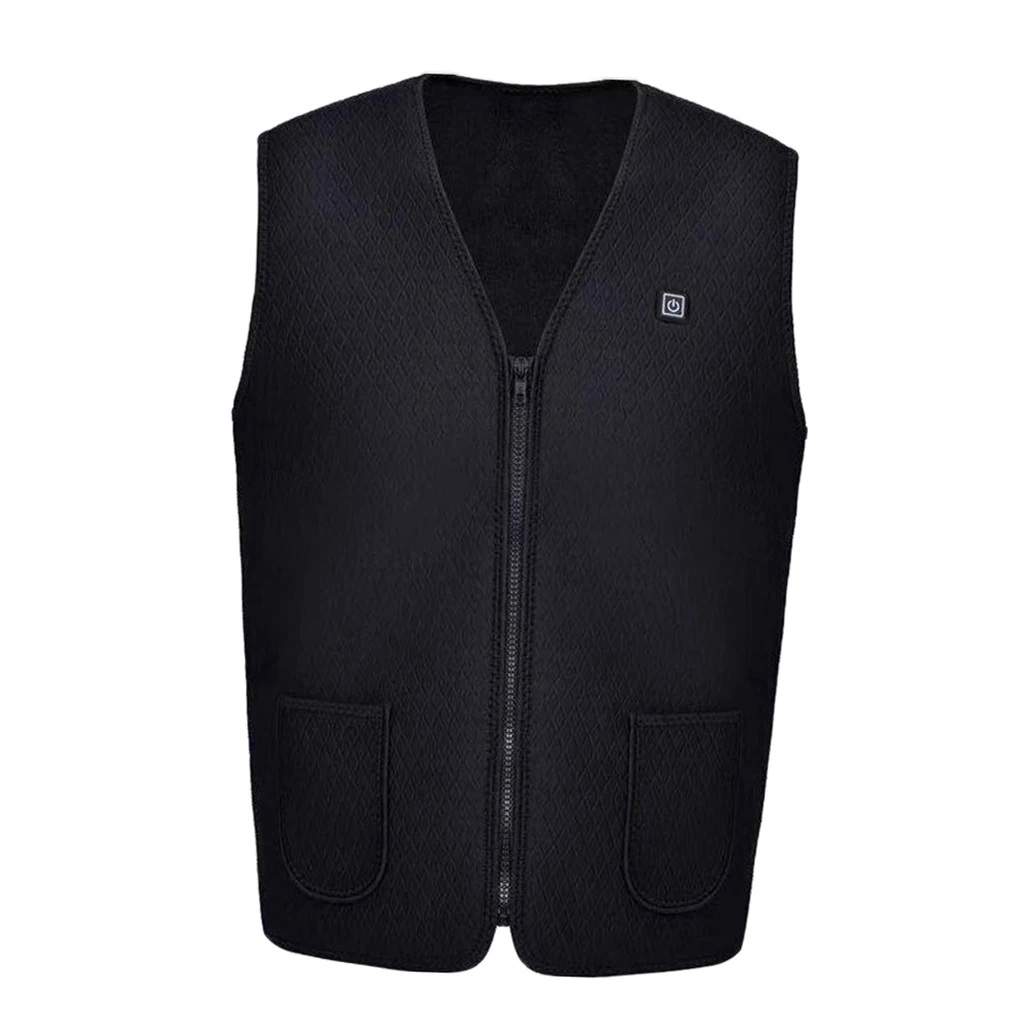 Outdoor Winter USB Heated Vest Men Eelectric Heated Vest Heating Ski Waistcoat Warming Sleevless Jacket Fishing Hiking Heater 