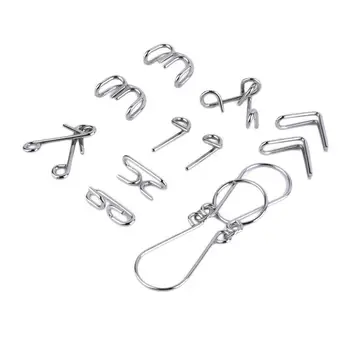 

7 pcs/set Classical Metal Ring Puzzles IQ Brain Teaser Test Toys Locks Educational Learning Gifts for Kids Adults Drop Shipping