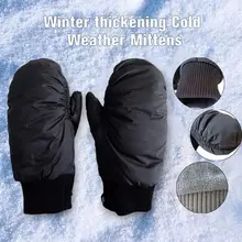 Зимние теплые флисовые лыжные перчатки лыжные варежки для мужчин и женщин водонепроницаемые перчатки для пары