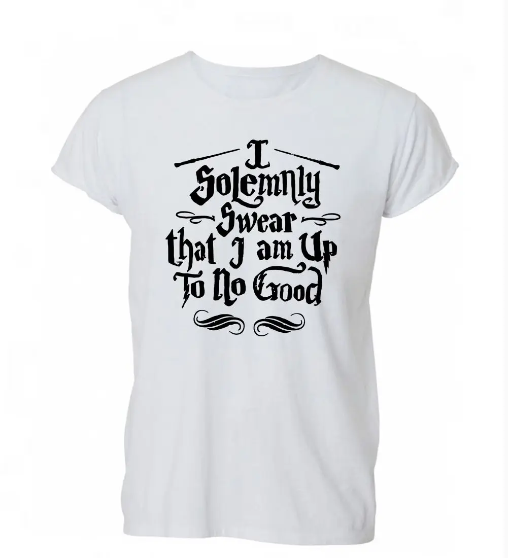 Лето 2019 модная мужская футболка Я торжественно обещаю не о хорошем Поттере что я