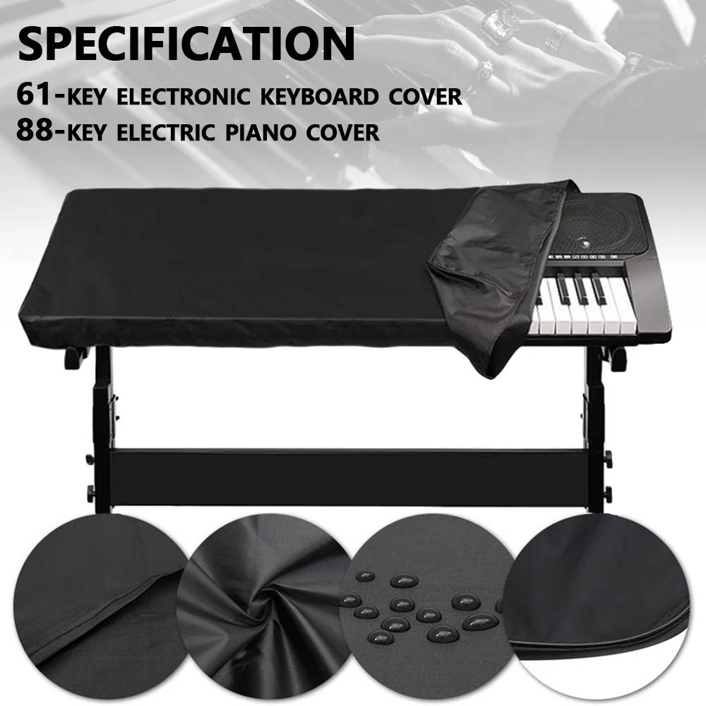 Electronic Piano Dustproof Cover Waterproof Covers 61/88 Key Electronic Organ Cover Instrument Protection With Drawstring