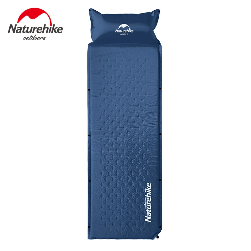 NatureHike спальный матрас Самонадувающийся коврик переносная кровать с подушкой походный коврик для одного человека складной NH15Q002-D - Цвет: Single Blue