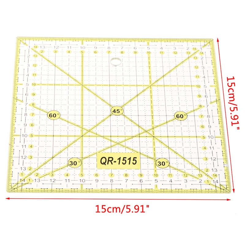 DIY Sewing Ruler Sewing Quilting Tool Square Patchwork Cutting Sewing Machine Sewing Patchwork Tools Square Patchwork Ruler