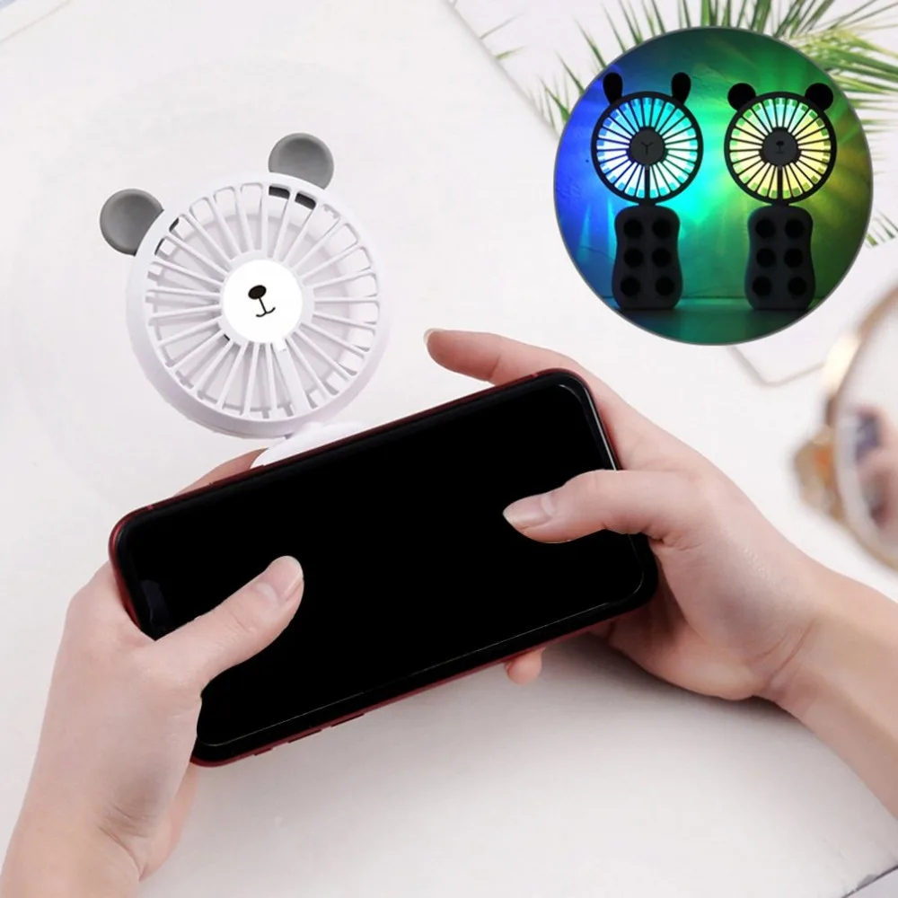 Foldable Design Sucker Cup Handheld Mini Fan Home Office Electric Personal Air Conditioning Fan Cooler Fan Gift