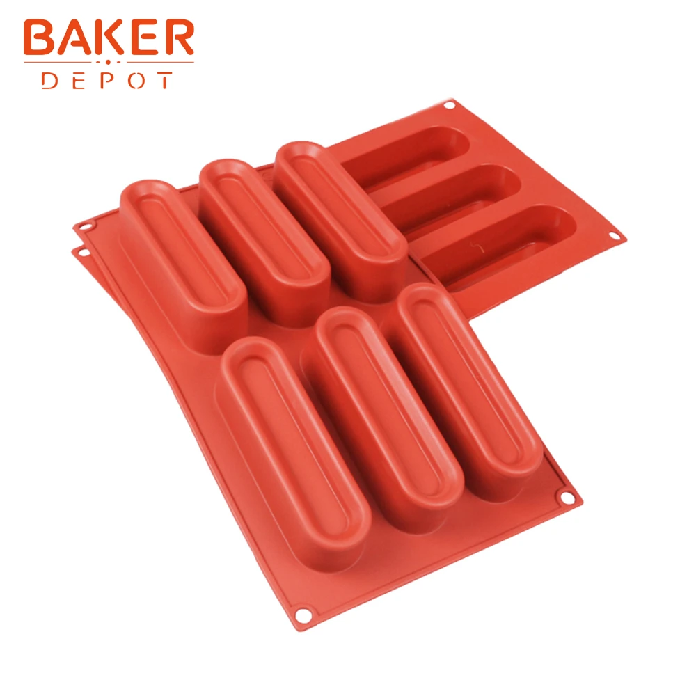 BAKER DEPOT, силиконовая форма для мусса, торта, 6 отверстий, мыло ручной работы, овальная форма, желе, печенье, выпечка, десерт-выпечка, украшение торта